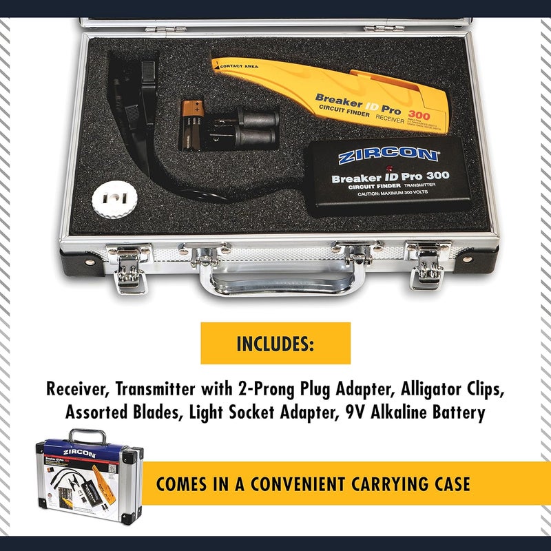 Zircon Zircon Breaker ID Pro 300  Complete Circuit Breaker Finding Kit For Residential Commercial  Industrial UseCompatible with Outlets up to 300V  70721  - Image 4