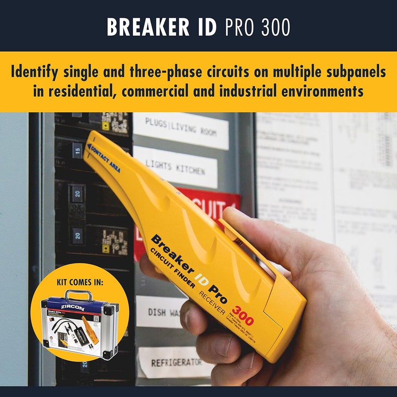 Zircon Zircon Breaker ID Pro 300  Complete Circuit Breaker Finding Kit For Residential Commercial  Industrial UseCompatible with Outlets up to 300V  70721  - Image 2
