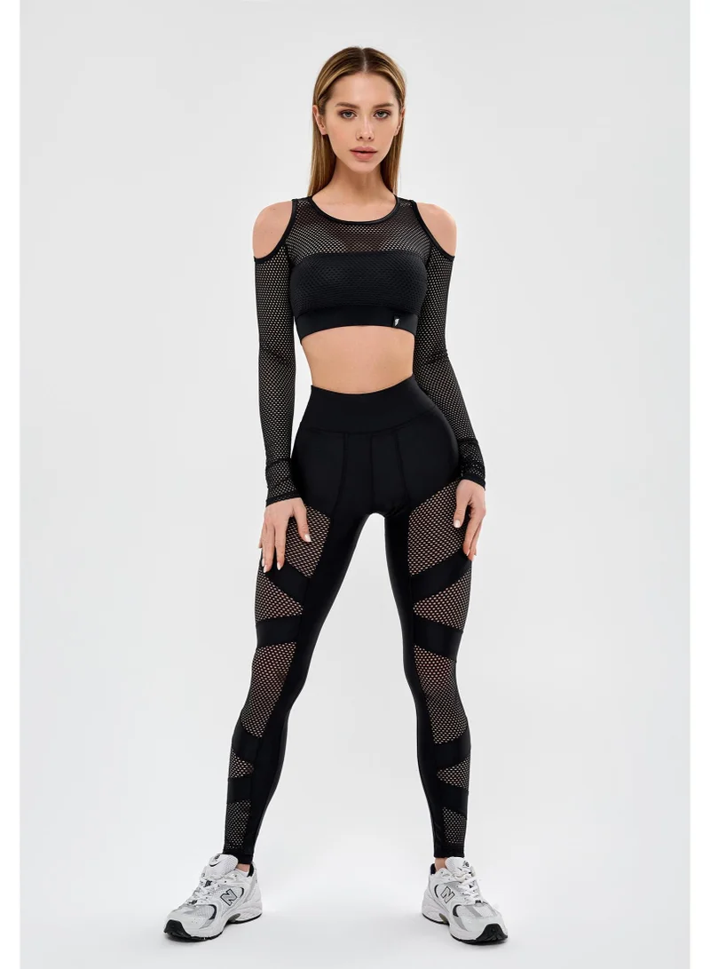 Bona Fide BFL-075-0MafiaTotBlck Mafia Total High Waist Gym Leggings for Women for Women | Best Price UAE