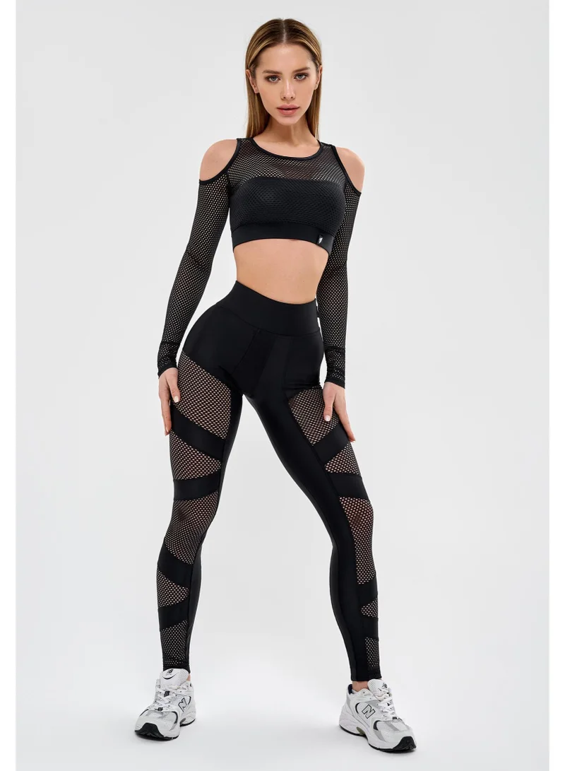 Bona Fide BFL-075-0MafiaTotBlck Mafia Total High Waist Gym Leggings for Women for Women | Best Price UAE