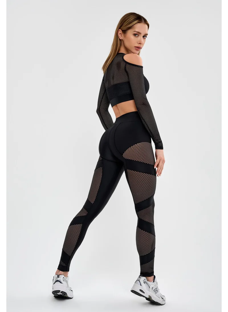 Bona Fide BFL-075-0MafiaTotBlck Mafia Total High Waist Gym Leggings for Women for Women | Best Price UAE