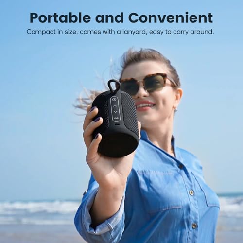 Deeyaple Bluetooth Speaker Wireless,IP67 Waterproof & Dustproof Portable Speaker with Lights,15W Loud Stereo Sound, 2500mAh Battery All Day Playtime, TWS Pairing, BT5.3, Home/Party/Outdoor/Beach (Black) - Image 4