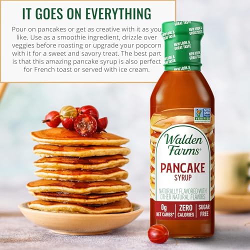 Walden Farms Pancake Syrup – Perfect for Pancakes, Waffles, Desserts – Zero Calorie, Sugar-Free, Low Carb, Keto-Friendly, Gluten-Free, Vegan – 12 oz Bottle - Image 2