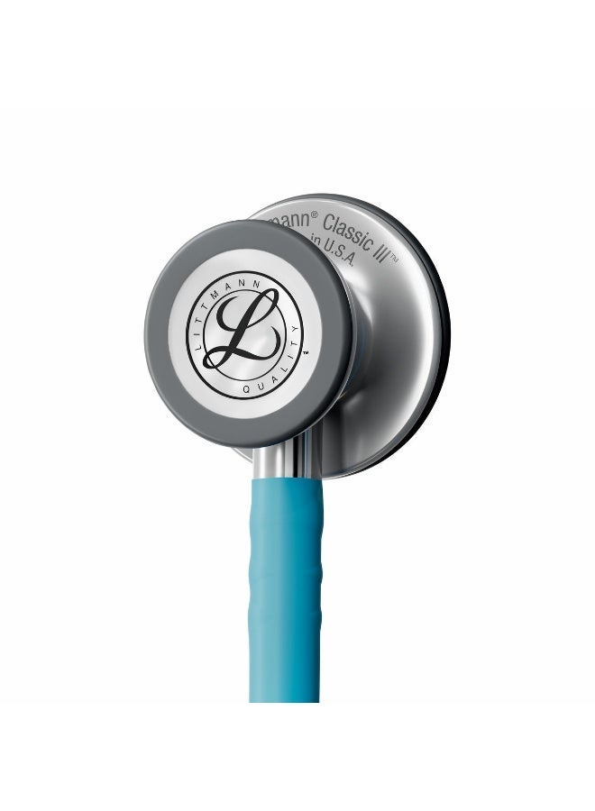 3M Littmann Classic III Stethoscope, Model 5912C – Marine Blue Satin Tube, Stainless Steel Chestpiece, Dual-Sided Tunable Diaphragm, 27 Inch, 5-Year Warranty – Case of 3 (Bulk Pack for Clinics & Nursing Schools) - Image 2