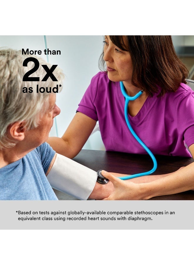 3M Littmann Classic III Stethoscope, Model 5912C – Marine Blue Satin Tube, Stainless Steel Chestpiece, Dual-Sided Tunable Diaphragm, 27 Inch, 5-Year Warranty – Case of 3 (Bulk Pack for Clinics & Nursing Schools) - Image 5