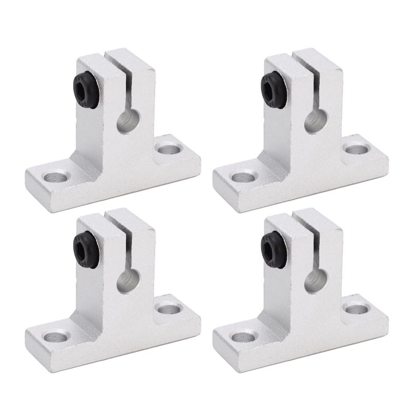 4Pcs Aluminum Alloy Linear Rail Clamping Support Rod Guide 20mm Width 400mm Length - Image 2