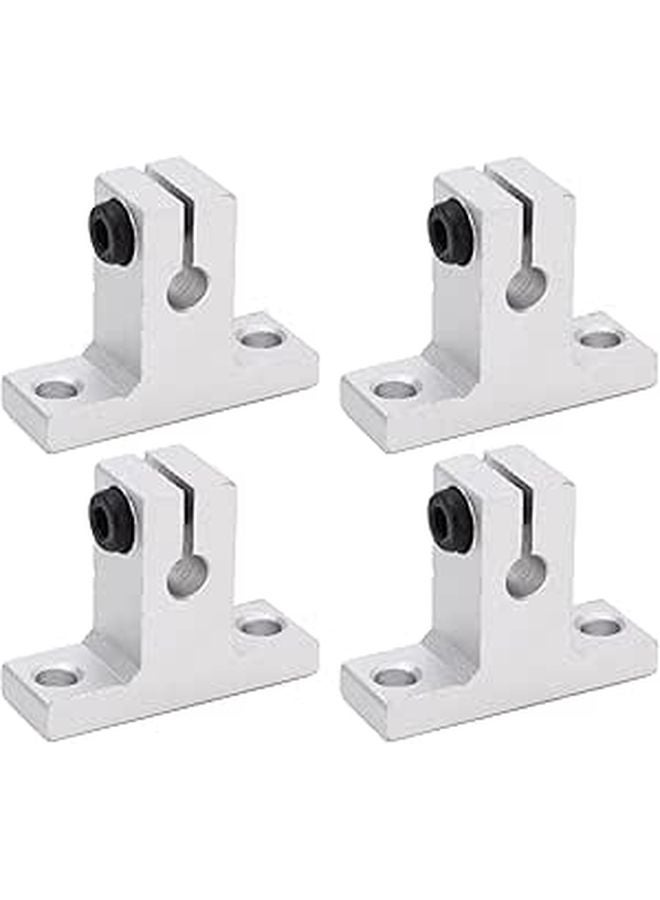 4Pcs Aluminum Alloy Linear Rail Clamping Support Rod Guide 20mm Width 400mm Length - Image 1