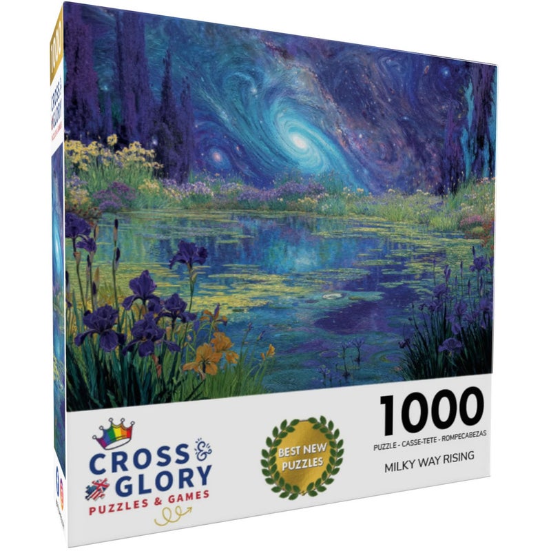 Cross & Glory - Milky Way Rising - 1000 Piece Jigsaw Puzzle for Adults | Surreal Cosmic Artwork Puzzle | Challenging Puzzle for Adults | Eco-Friendly Materials for Space Enthusiasts - Image 2