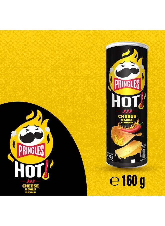 Pringles Hot Cheese & Chili Chips 160g - Image 2