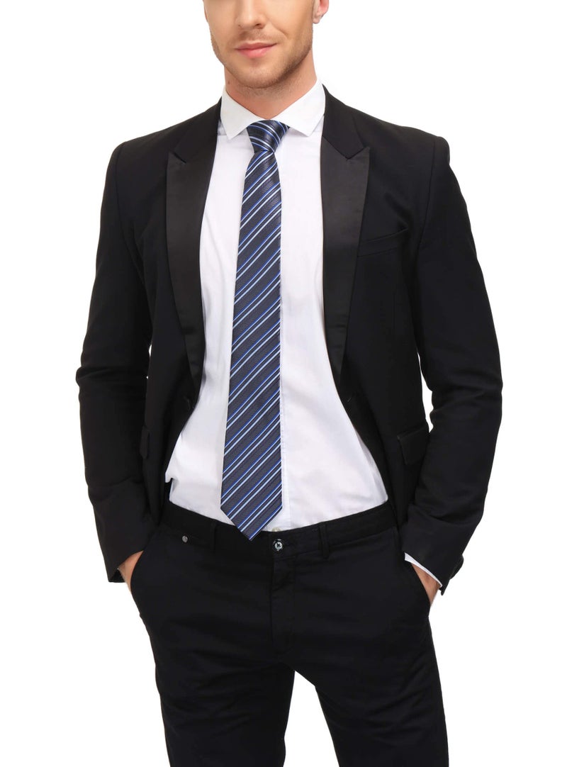 Adulove Men's Necktie Classic Silk Tie Woven Jacquard Neck Ties Wedding Business - Image 5