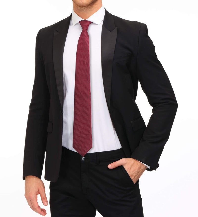 Adulove Men's Necktie Classic Silk Tie Woven Jacquard Neck Ties Wedding Business - Image 4
