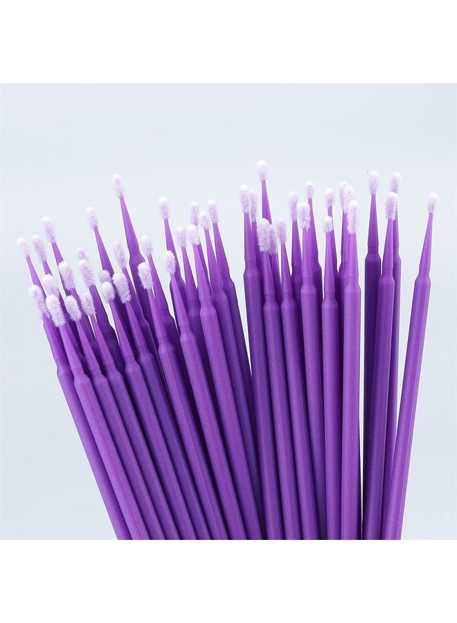 g2plus 500 قطعة فرش ميكرو قابلة للاستخدام لمرة واحدة للمكياج والعناية الشخصية، فرشاة ميكرو تجميل، مسحات ميكرو لتمديد الرموش، الأظافر، كحل العين (قطر الرأس: 1.5 مم) - 5 × 100 قطعة - Image 2