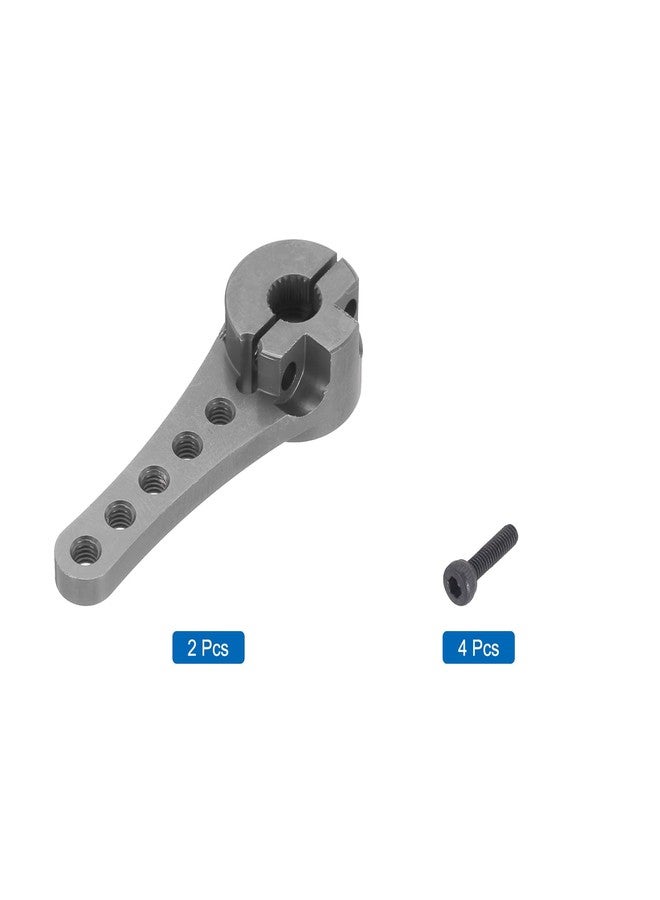 MECCANIXITY 2 Pcs Aluminum Servo Horn Long 25T Steering Arm 46mm Length Bright Gray Suitable for DIY RC Car/Boat/AirplanesBoat Model Accessories with M2.5 Screws - Image 3