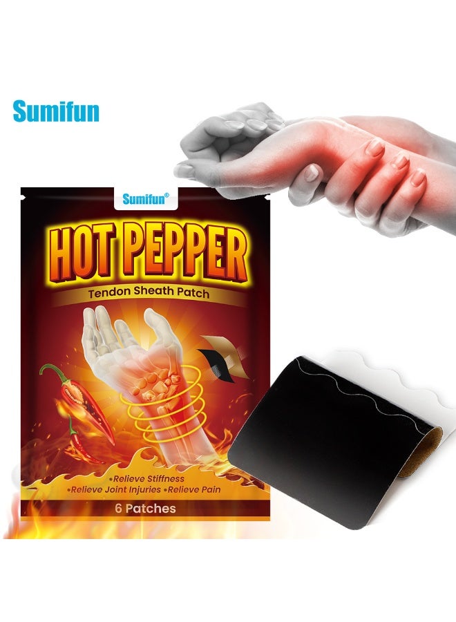 Sumifun Hot Pepper Tendon Sheath Patch,Improve blood circulation,Repair damaged tendon tissue,6 Patches - Image 2