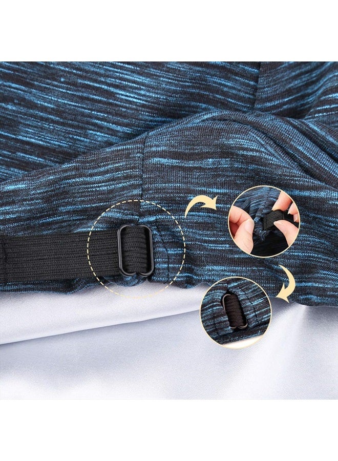 ELIHAIR Beanie Sleep Hats Bonnet for Night Sleeping Cap Silky Lined Satin Bonnet with Adjustable Elastic Band for Women Girls Curly Frizzy Hair Cover(Regular Blue Black) - Image 3