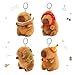 Mushplushies 4PC Capybara Plush Keychain Cute Small Capybara Mini Stuffed Animal Valentines Day Gifts for Kids Birthday Party Favors Decorations - Image 2
