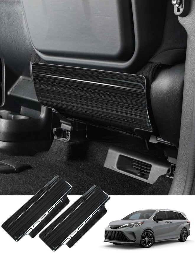 JYCDC Seat Back Protector Compatible with Toyota Sienna 2026 2025 2024 2023 2022 Accessories Back of Seat Protector,Stainless Steel Kick Mats Back Seat Protector 2Pcs (Black) - Image 1