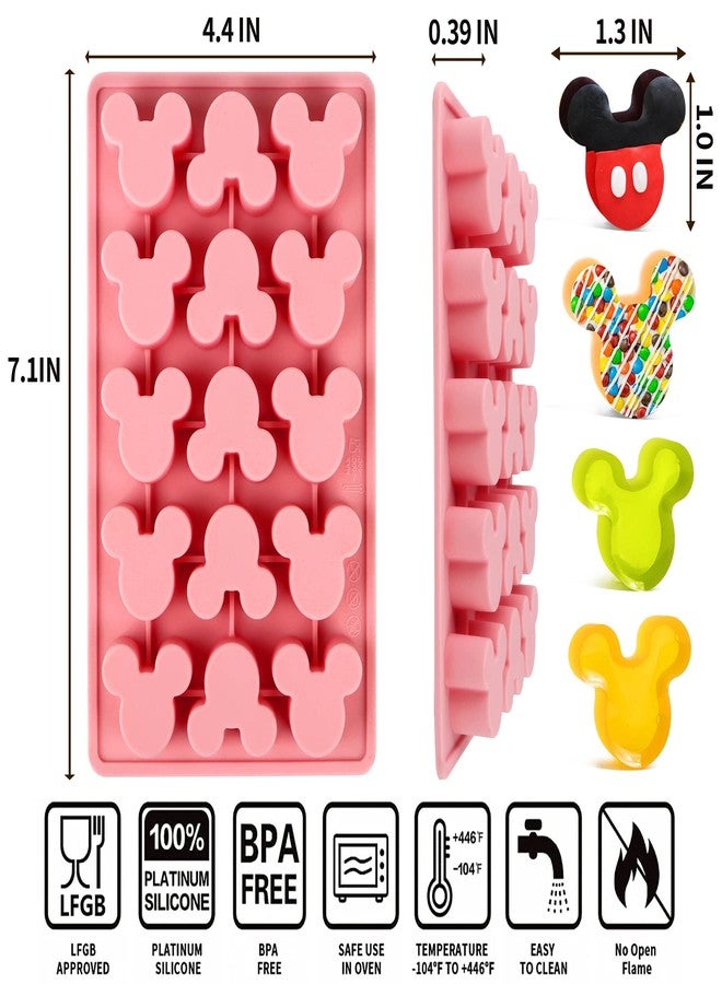 Sidosir 3Pcs Gummy Mouse Candy Molds, Non-stick Silicone Candy Molds for Making Crayons, Chocolate,Cake Pops, Ice tube,wax melts - Image 2
