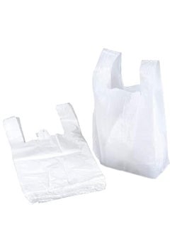 INFLUX {Pack of 1KG Bags} Garbage Bag, Plastic Disposable Grocery Bags (White,50cm X 60cm,1kg), Biodegradable Plastic Bag Medium Trash Bags Dustbin Bags, Waste Bag Office Bag Strong And Durable Bin Bag  - Image 1