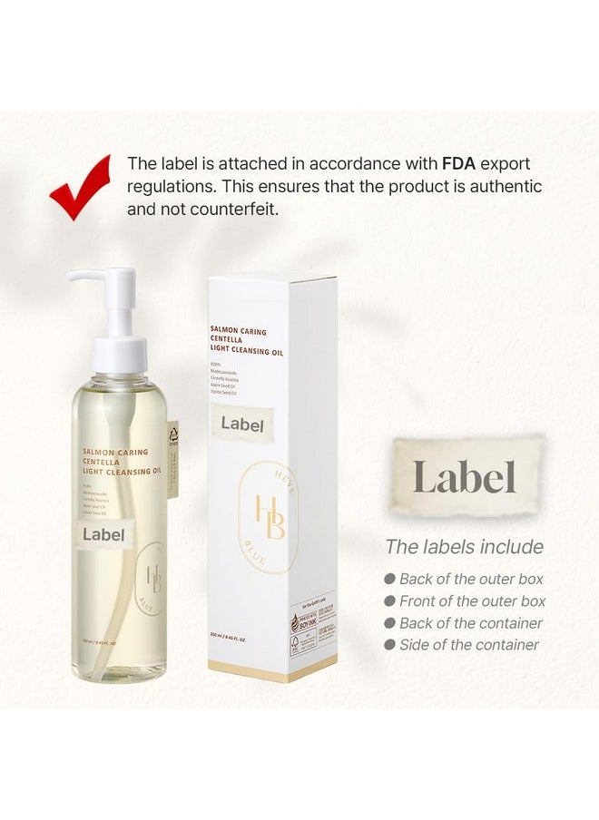 HEVEBLUE HEVEBLUE Salmon Caring Centella Light Cleansing Oil - Salmon PDRN, Salmon Egg Extract, Centella, Blackhead, Whitehead Removal, Pore Cleansing, Sensitive Skin, Korean Skincare  - Image 2