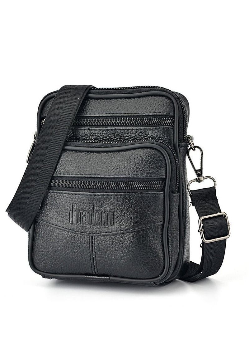 Deabolar Men's Waist Bag Multi-function Shoulder Messenger Bag Can Wear Belt Mobile Phone Bag  - Image 1