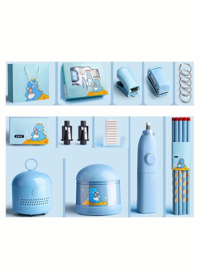 Y&D - 33PCS Electric Pencil Sharpener Eraser Vacuum Cleaner Set Portable Stationery For Kids Adults Home Office School Classroom - Image 1