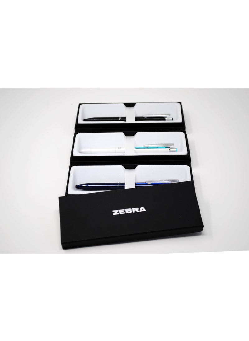 ZEBRA Zebra Pen Sarasa Grand Retractable Gel Pen Gift, White/Black/Navy Barrel, Mediun Point, 0.7mm, Black Ink, 3 Count (Pack of 1)  - Image 5