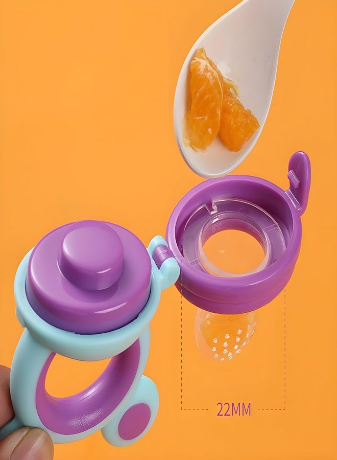 Cuteably Fruits Feeder Pacifier for Babies, Silicone, BPA-Free (Blue) - Image 2