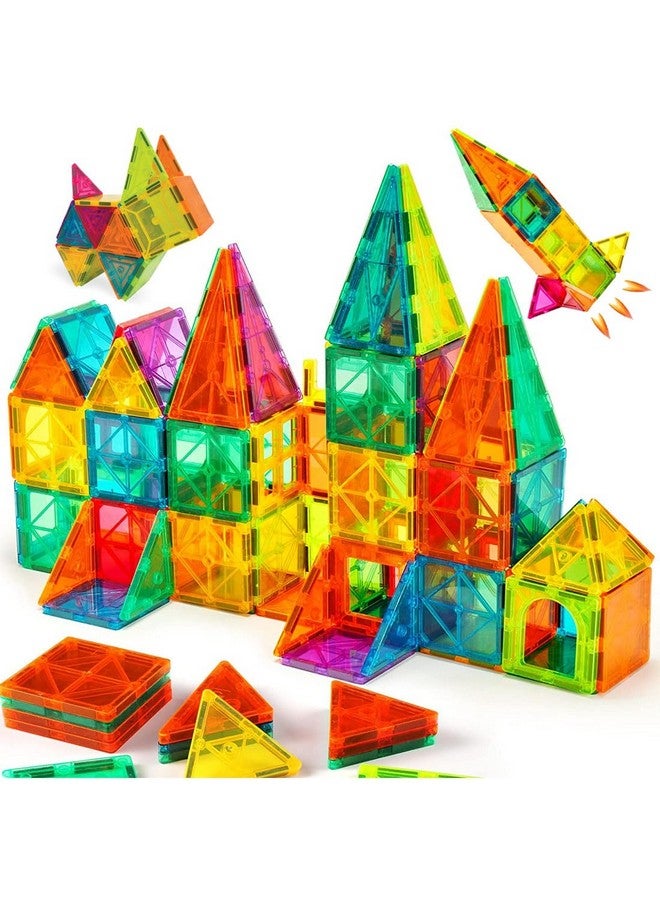 Wembley Magnetic Tiles for Kids|Constructing&Creative Learning Educational Brain Development Toys|Magnetic Building Blocks for Kids-Stem Learning Kit- Toys for Kids (48pcs),Multicolor - Image 1