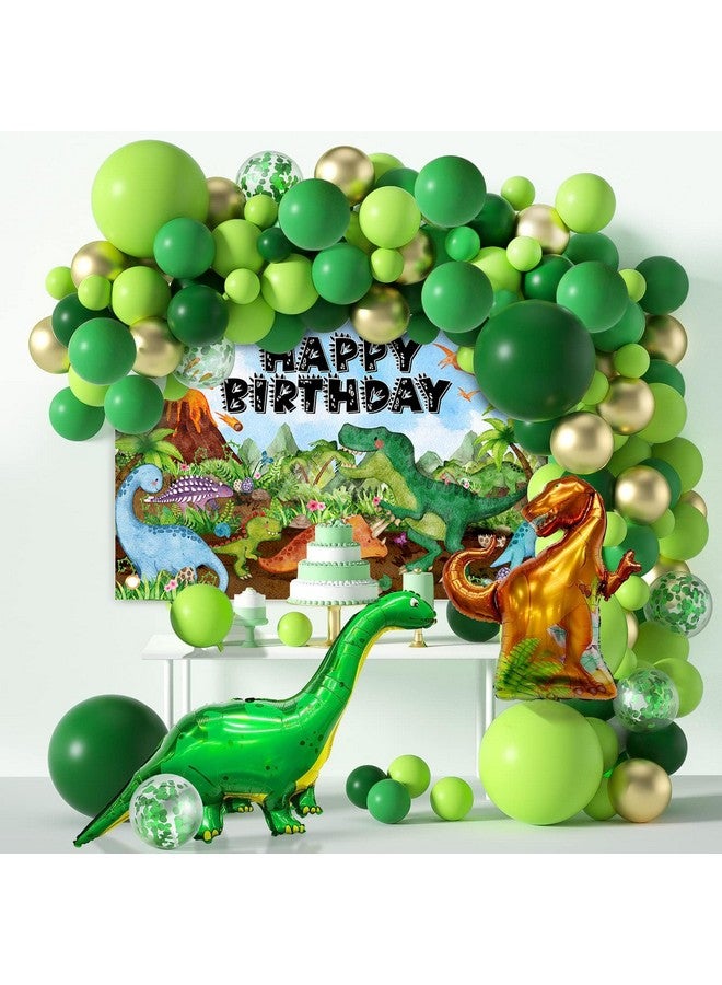 Avezano Dinosaur Birthday Banner for Kids Watercolor Dinosaur Happy Birthday Backdrop Cartoon Dino Birthday Party Supplies Decoration 70.8 x 43.3 Inch - Image 2
