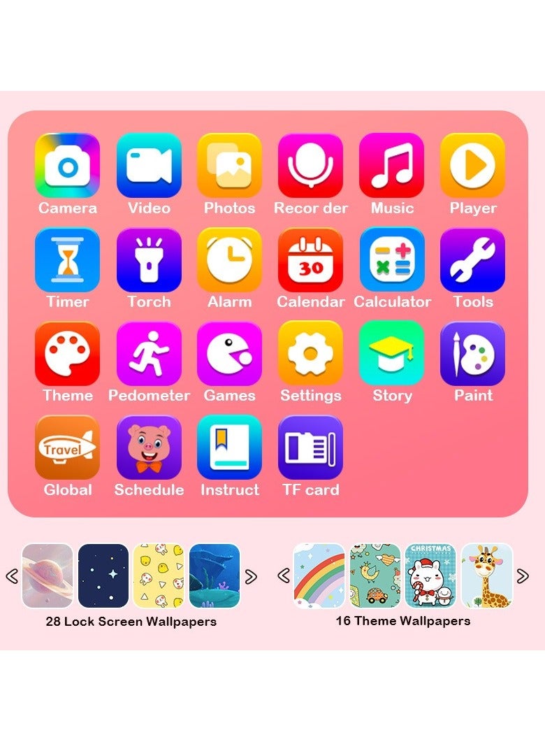 Kids Smart Phone Toys with Case, Dual Camera Travel Toys Educational Games, 2.8 Touchscreen 16 Learning Games Music Player,  Gifts for 3-7 Year Old Girls Boys - Image 5