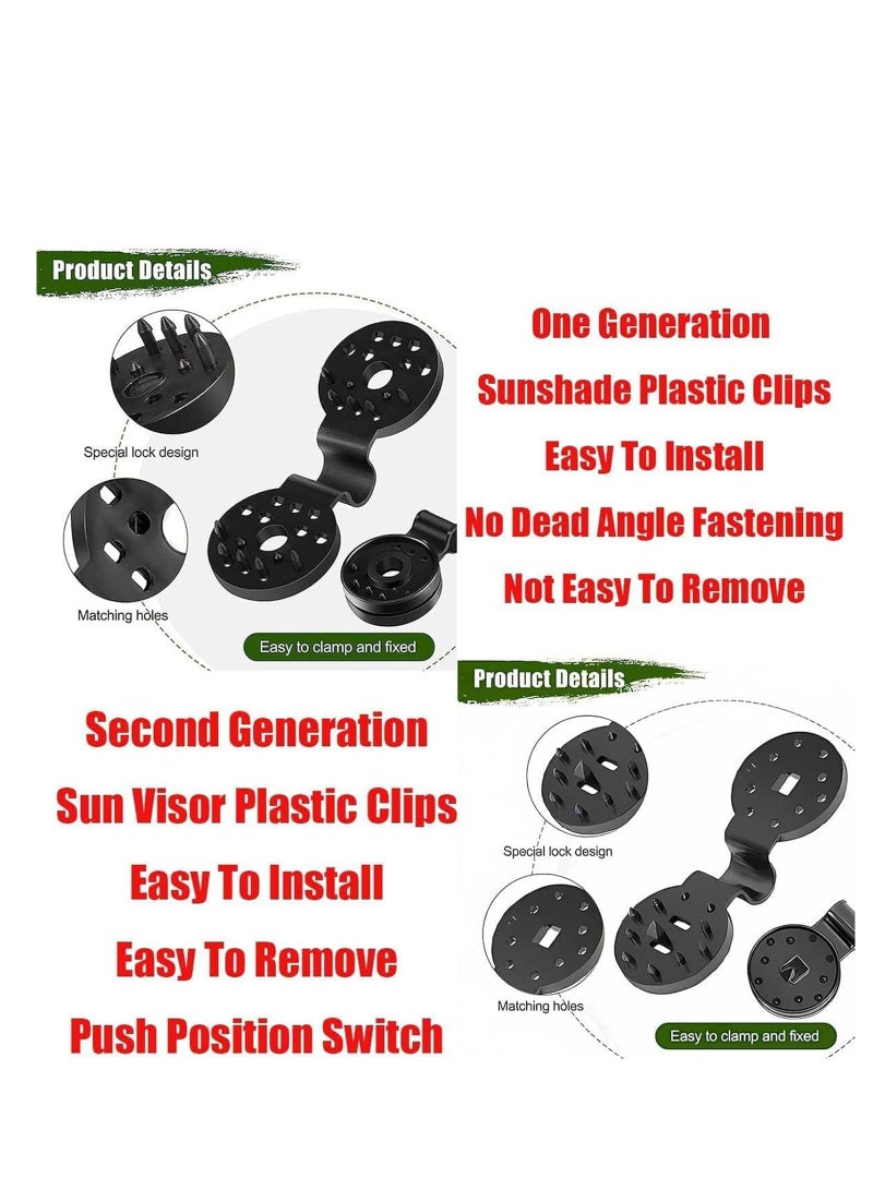 TRASSLE 100 Pack Shade Cloth Heavy Duty Lock Grip, Removable & Reusable Shade Cloth Clips for Sun Shade Net, Anti Bird Netting, Garden Netting, Greenhouse Shade Cloth, Shade Fabric Accessories - Image 2