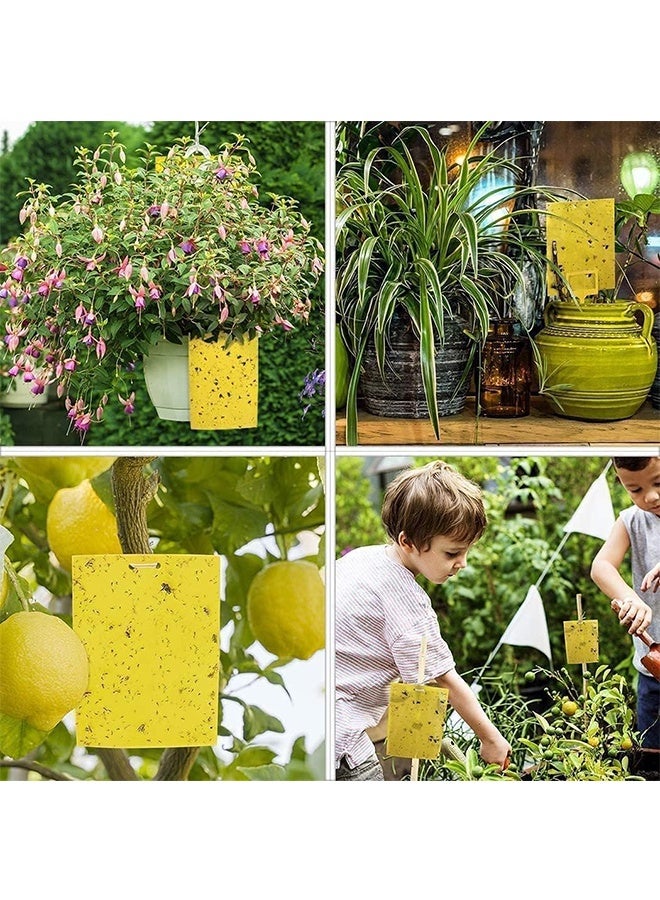 20 Pcs Yellow Sticky Fly Traps, Fly Paper Stickers, Sticky Fly Catchers Dual Side, Uv Resistant and Waterproof, for Insect Against Fungus Gnats, Whiteflies, Aphids, Leafminers, Etc, 15X20Cm - Image 3