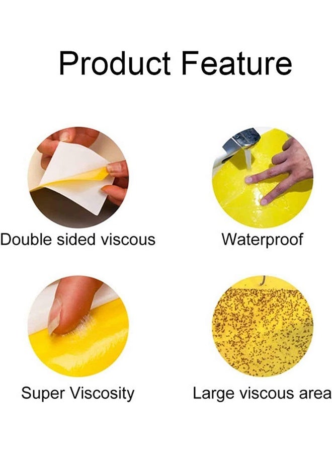 20 Pcs Yellow Sticky Fly Traps, Fly Paper Stickers, Sticky Fly Catchers Dual Side, Uv Resistant and Waterproof, for Insect Against Fungus Gnats, Whiteflies, Aphids, Leafminers, Etc, 15X20Cm - Image 4