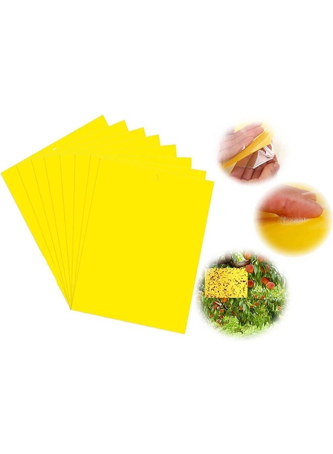 20 Pcs Yellow Sticky Fly Traps, Fly Paper Stickers, Sticky Fly Catchers Dual Side, Uv Resistant and Waterproof, for Insect Against Fungus Gnats, Whiteflies, Aphids, Leafminers, Etc, 15X20Cm - Image 1