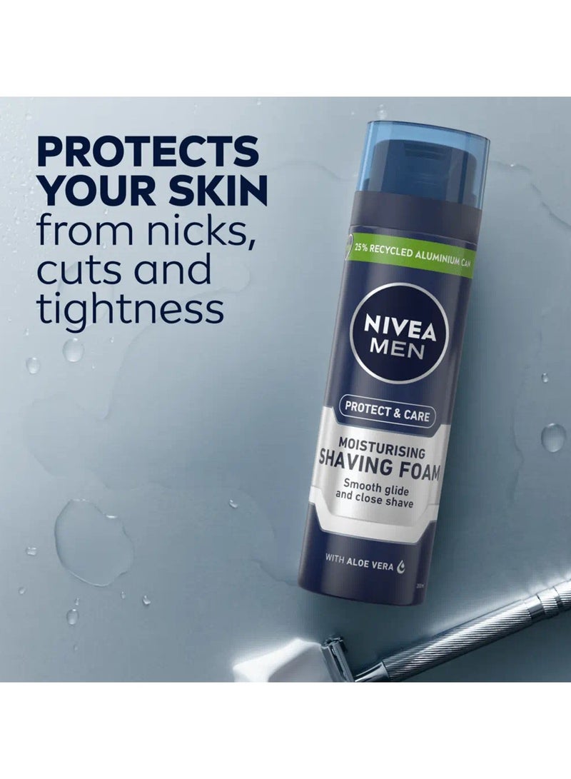 Nivea Shaving Foam Protect & Care Gentle and Effective 200ml - Image 3
