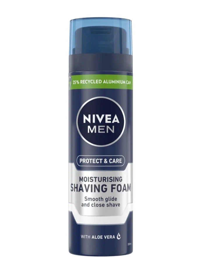 Nivea Shaving Foam Protect & Care Gentle and Effective 200ml - Image 1
