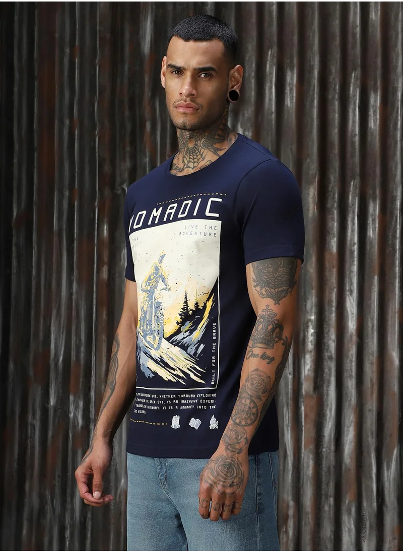 HIGH STAR Men Navy Tshirts