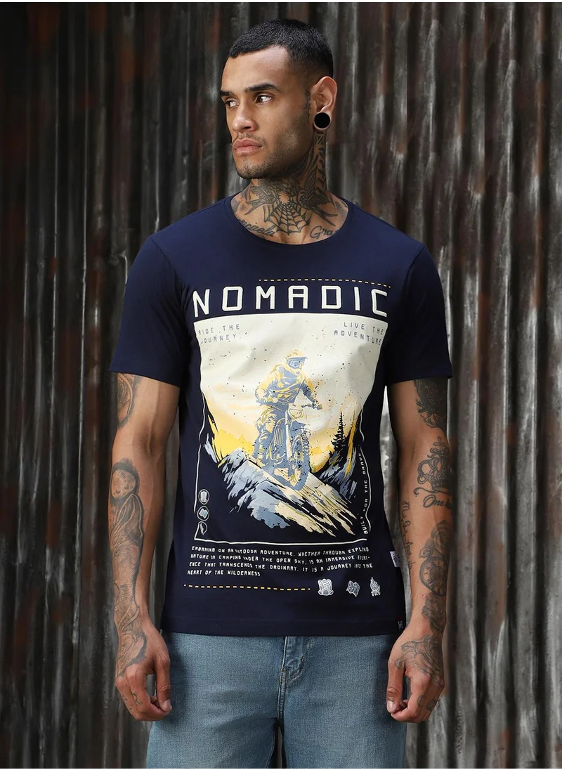 HIGH STAR Men Navy Tshirts