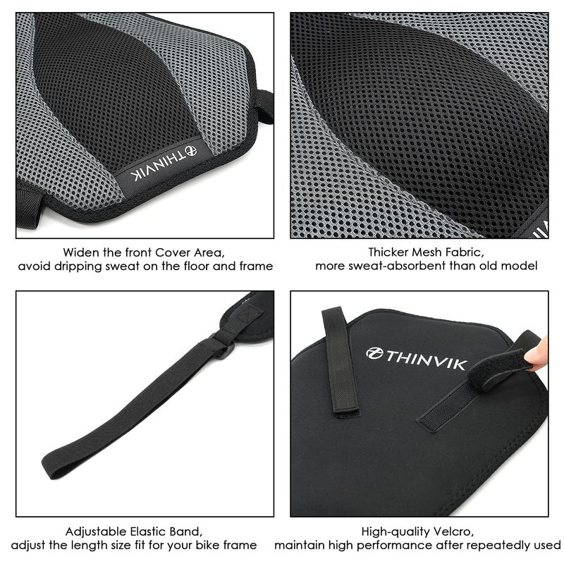 Thinvik Bike Sweat Guard&Bike Frame Protector Cover Sweat Absorb to Prevent Bicycle from Corrosion. Cycling Trainer Protector Accessories Sweat Guard for Bicycle Trainer Indoor Cycling - Single - Image 4
