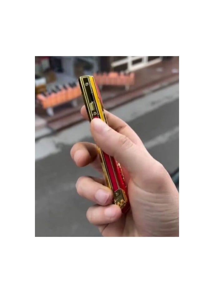 Vertu Signature Leather Gold & Red Dragon Luxury Mobile Phone 2.0 | Handcrafted with Premium Leather | Iconic Design & Precision Craftsmanship | Limited Edition | Unlocked 4G Worldwide Connectivity