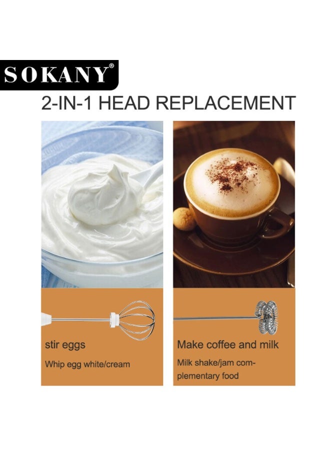 سوكاني ضربة البيض الكهربائية المحمولة متعددة الوظائف مع 2 رؤوس خلط - Image 5