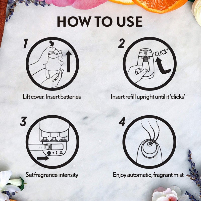 Air Wick إير ويك ميسيتال، عبوة إعادة تعبئة زيت عطري، لافندر وزهرة اللوز، 3 قطع، معطر هواء - Image 4