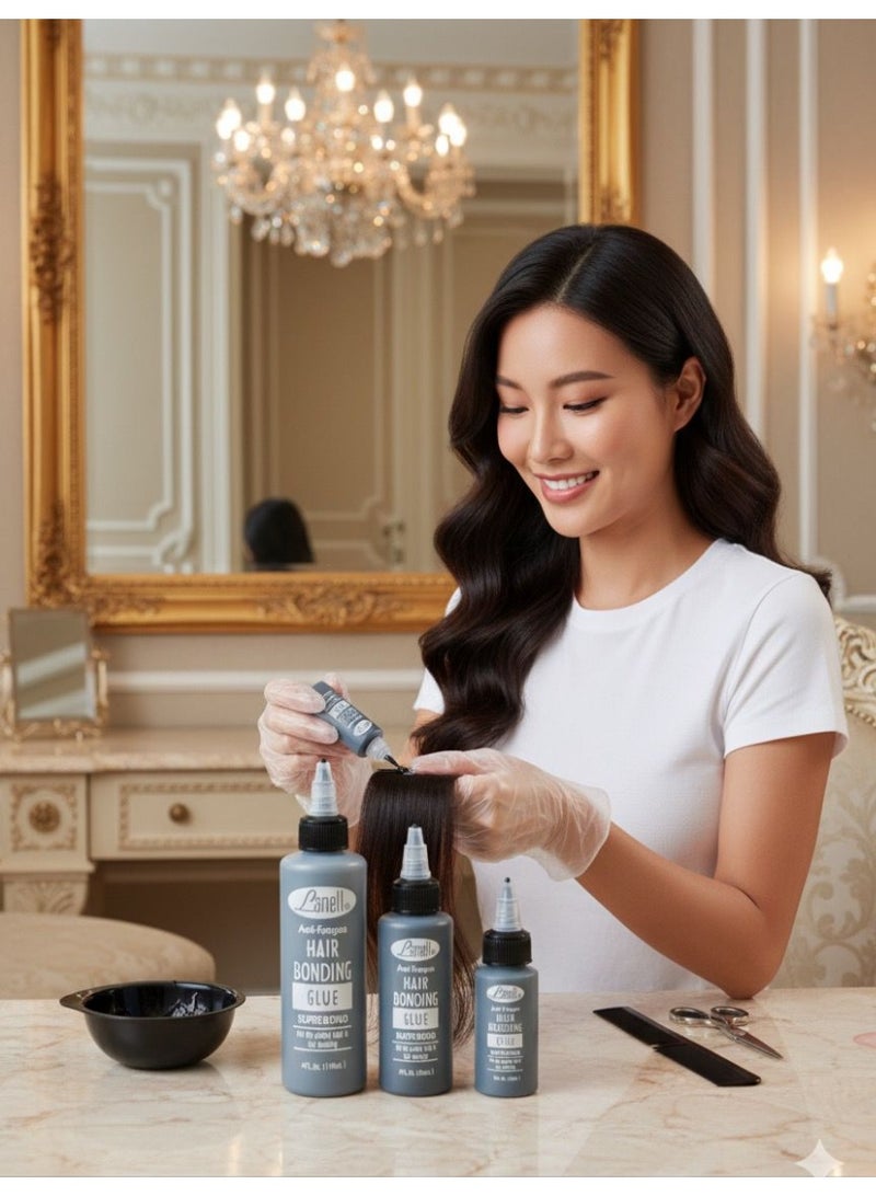 Lanell Anti-Fungus Hair Bonding Glue - Super Bond (3-Piece Set: 4fl.oz/118ml, 2fl.oz/60ml, 1fl.oz/30ml) - Image 2