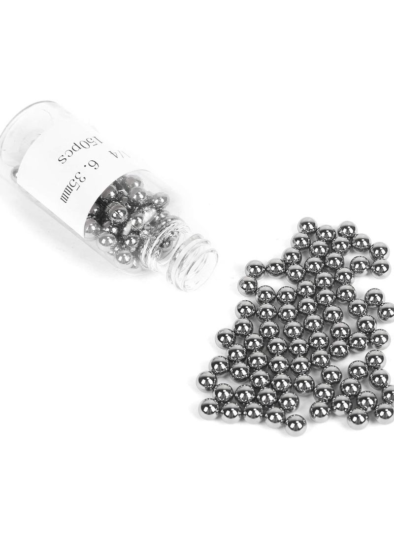 GGOOT Steel ball bearing bicycle, 1/4 inch stainless steel metal balls made of stainless steel, precision bearing ball for mountain bike bicycle spare parts hand truck  - Image 3