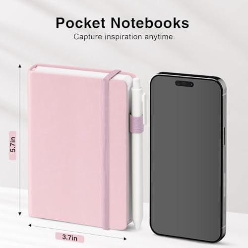 Oucaru Pocket Small Notebook Journals, 8 Pack (8 Pastel Color) Mini Notebook 3.7x5.7 Journaling Notebooks for Women Men, A6 Hardcover Lined Note Pads with Pens for Work, Business, Travel Journal, Office Supplies - Image 2