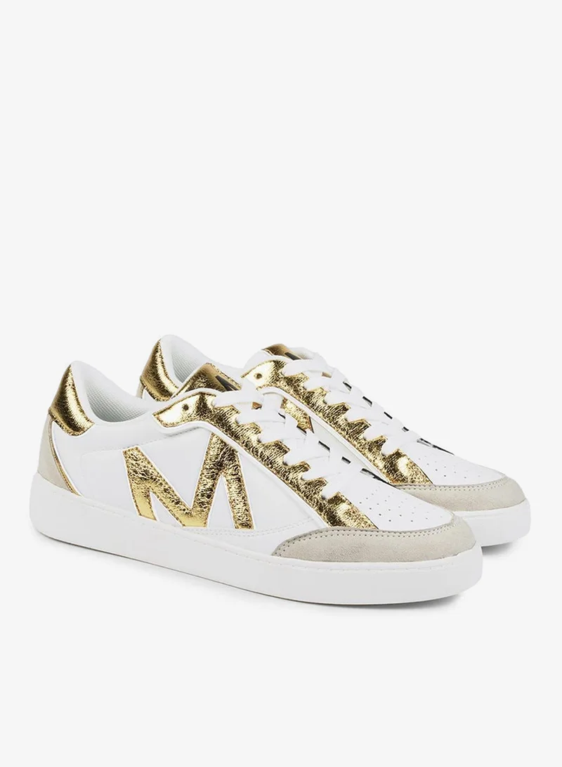 Lola Casademunt Metallic two-tone trainers