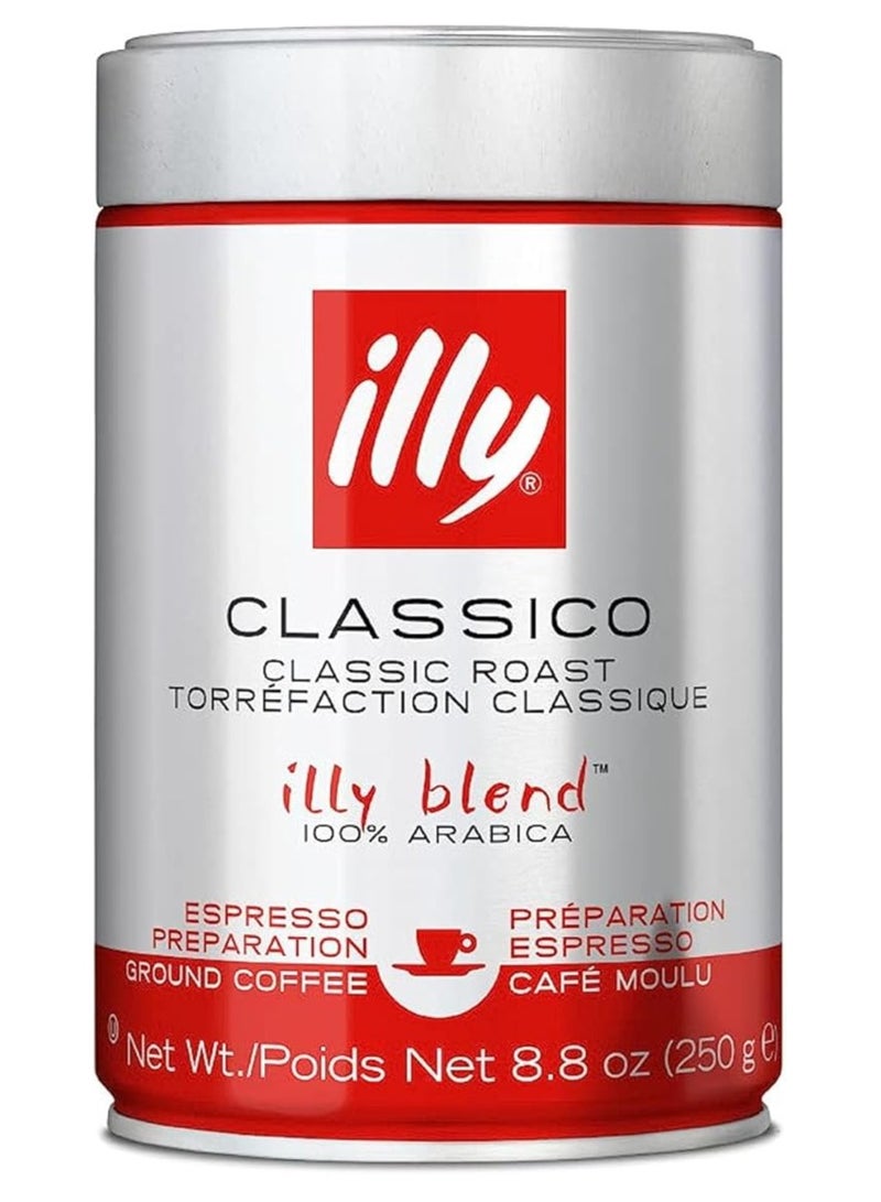 illy Classico Classic Roast Ground Espresso Coffee 250g - Image 1
