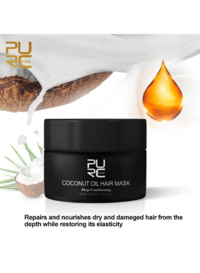 PURC Baked Oil Coconut Hair Mask 50ml – Deep Repair & Hydration Treatment for Dry, Frizzy, and Damaged Hair – Enriched with Natural Coconut Oil, Vitamin E & Fatty Acids for Smooth, Shiny, and Healthy Hair - Image 4
