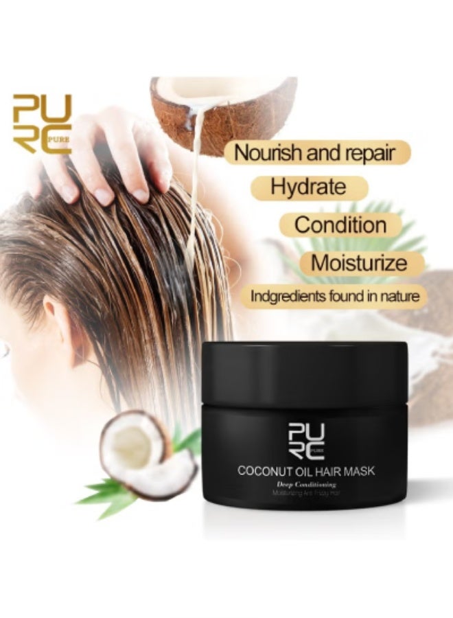 PURC Baked Oil Coconut Hair Mask 50ml – Deep Repair & Hydration Treatment for Dry, Frizzy, and Damaged Hair – Enriched with Natural Coconut Oil, Vitamin E & Fatty Acids for Smooth, Shiny, and Healthy Hair - Image 3